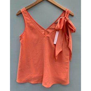 Trina Turk Tank Top - NEW Peach Bow Shirt